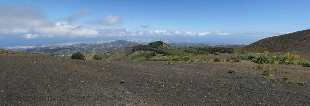 Vulkanlandschaft beim Montañon Negro und Pinos de Galdar auf einer Wanderung