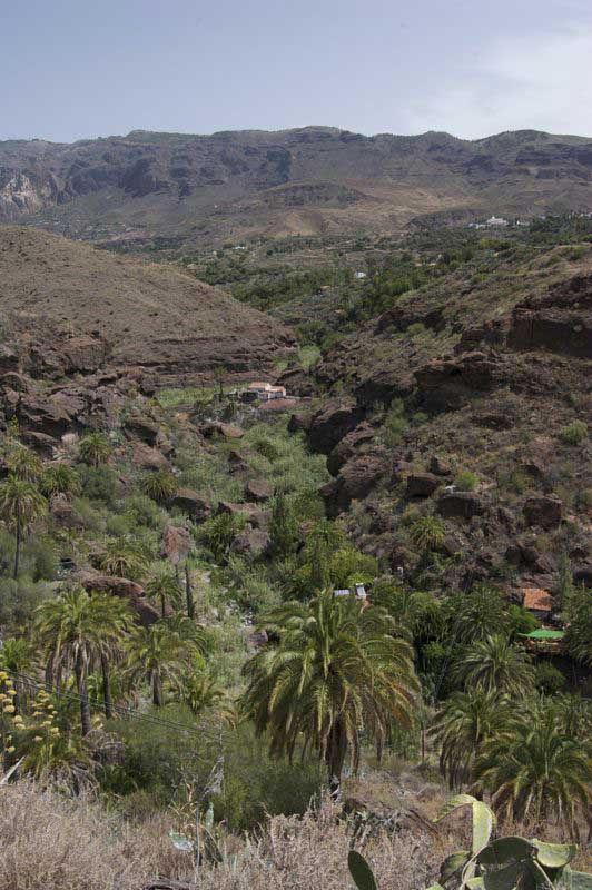 Das Tal von Tirajana mit Santa Lucia und den höchsten Bergen von Gran Canaria im Hintergrund